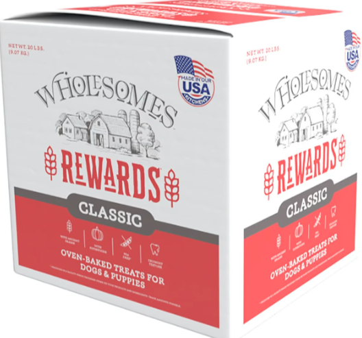 Wholesomes Rewards Originals Oven Baked Dog Biscuits, Medium, Chicken, 20lbs