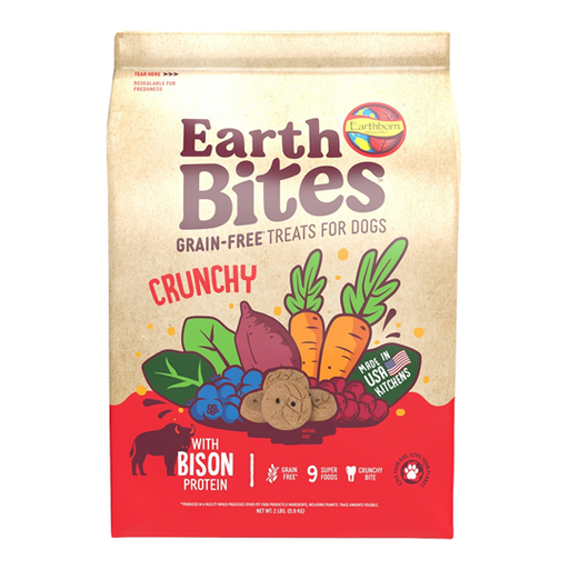 Earthborn Holistic EarthBites Crunchy Bison Meal Recipe Dog Treats, 2lbs