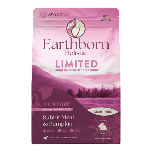 Earthborn Holistic Limited Ingredient Hypoallergenic Diet (Venture) Rabbit Meal & Pumpkin