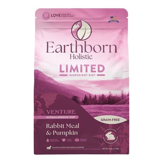 Earthborn Holistic Limited Ingredient Hypoallergenic Diet (Venture) Rabbit Meal & Pumpkin