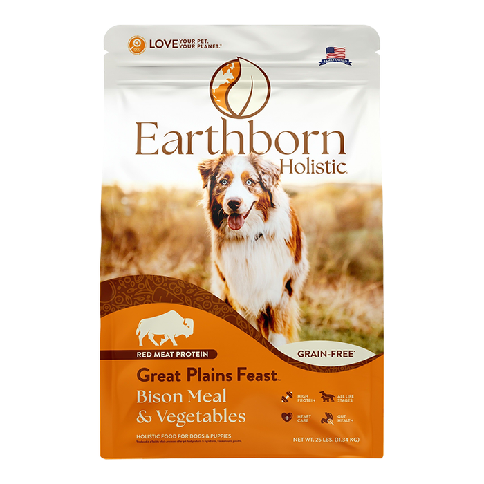 Earthborn Holistic Great Plains Feast Grain Free Natural Bison Dog Food