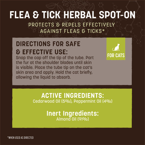 Earth Animal Nature’s Protection™ Flea & Tick Herbal Spot-On For Cats
