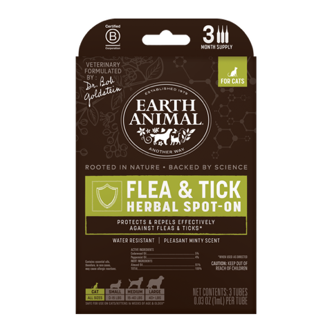 Earth Animal Nature’s Protection™ Flea & Tick Herbal Spot-On For Cats