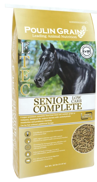 Poulin Grain E-TEC Senior Low Carb Complete Pellet *YELLOW BAG*