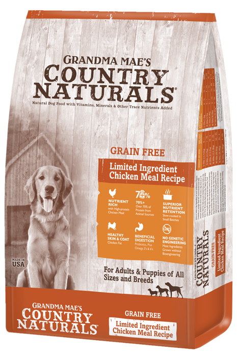 Grandma Mae's Grain Free Chicken Meal Limited Ingredient Dry Dog Food