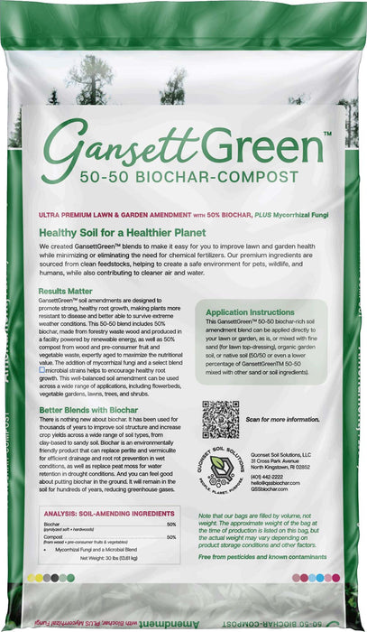 BioChar/Compost 50/50 Organic Blend - Gansett Green