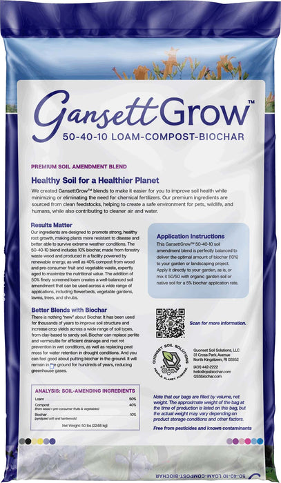 Loam/Compost/BioChar 50/40/10 Organic Blend - Gansett Grow