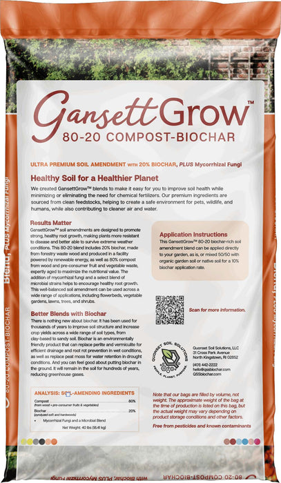 Compost/BioChar 80/20 Organic Blend - Gansett Grow