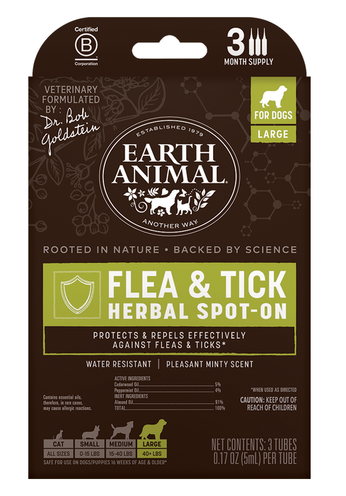 Earth Animal Nature’s Protection™ Flea & Tick Herbal Spot-On For Dogs