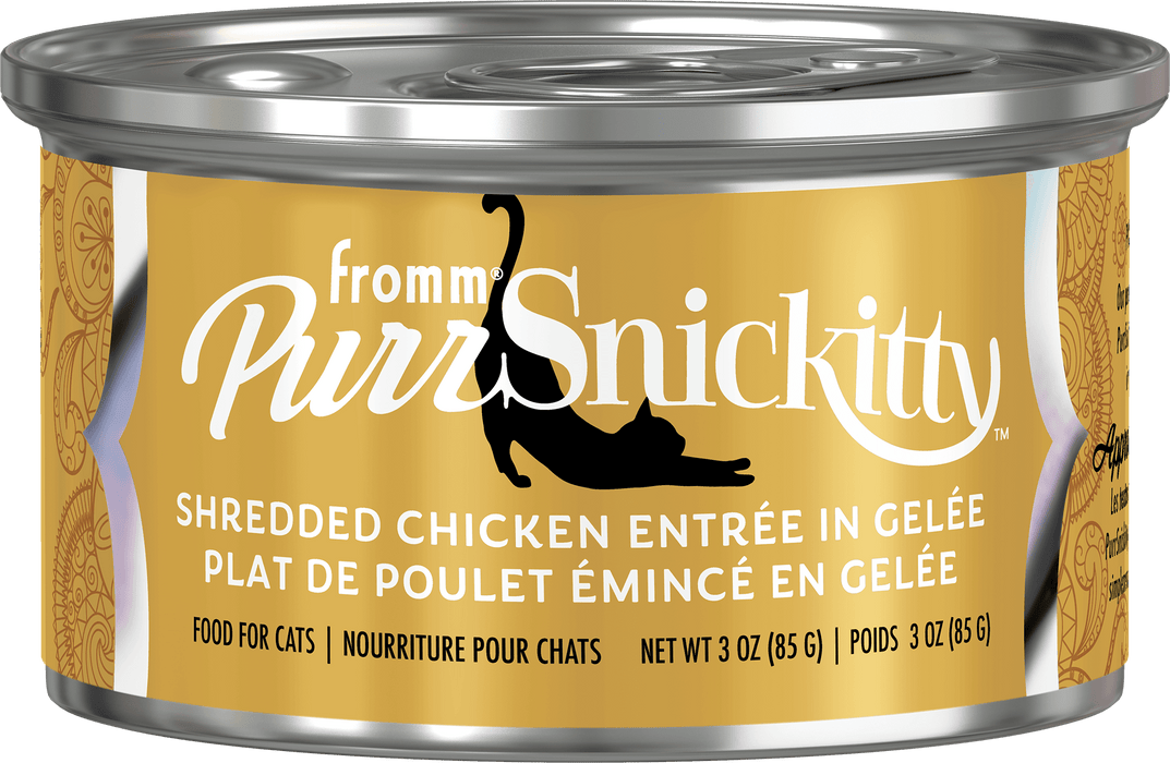 PurrSnickitty Shredded Chicken in Gelée Wet Cat Food, 3oz