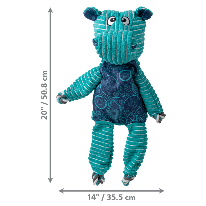 KONG Floppy Knots Jumbo Hippo, Extra Large Dog Toy