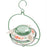 Decorative Glass Top Fill Hummingbird Feeder, Gardenia Bouquet - - 13oz Capacity - 8.2in H x 7.4in W x 3.1in D