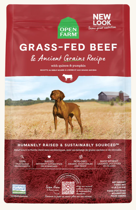 Open Farm Grass-Fed Beef & Ancient Grains Dry Dog Food