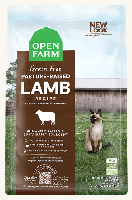 Open Farm Pasture-Raised Lamb Grain Free Dry Cat Food, 2lbs