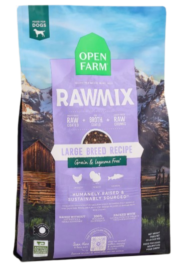 Open Farm RawMix Large Breed Grain-Free Dog Kibble, 20lbs