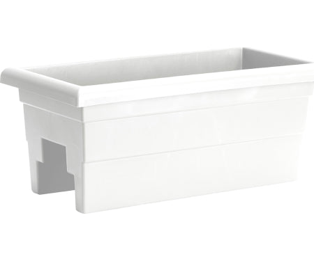 24" Railing Planter, White