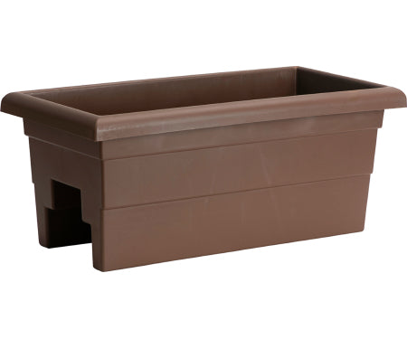 24" Railing Planter, Brown