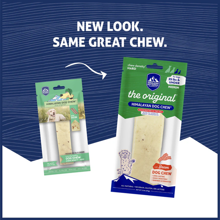 Himalayan Dog Chew Bacon, Medium - for Dogs up to 35lbs, 2.3oz