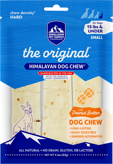 Himalayan Dog Chew Peanut Butter, Small - for Dogs up to 15lbs, 5.3oz