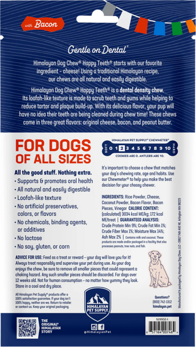 Himalayan Dog Chews Happy Teeth Bacon