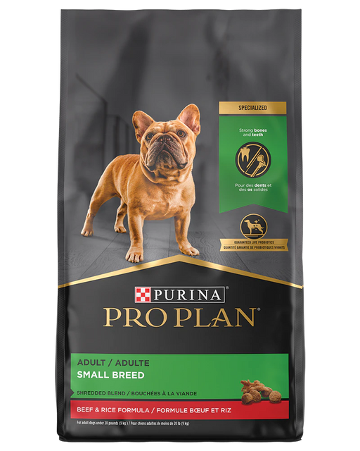 Purina Pro Plan Small Breed Shredded Blend Beef & Rice Dog Food, 6lb
