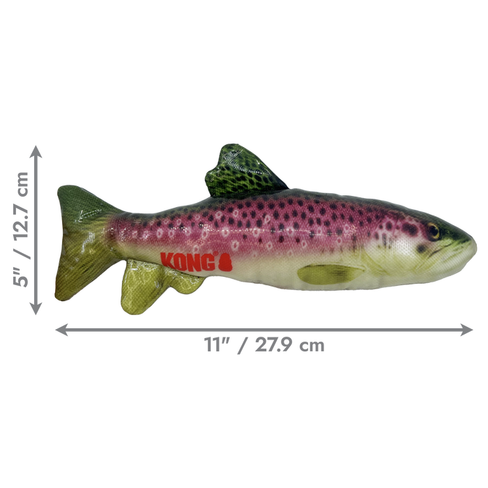 KONG Shieldz Wildz Trout, Medium Dog Toy
