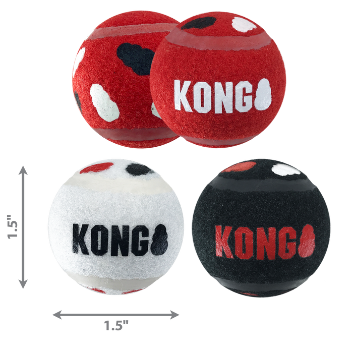 KONG Signature Sport Balls for Dogs 3pk