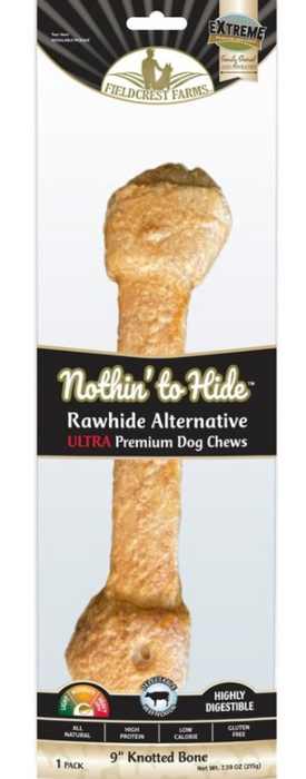 Fieldcrest Farms Nothin' To Hide 9" Ultra Knotted Bone Dog Chew, Beef
