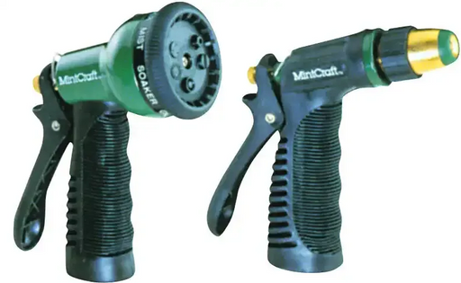 2 Piece 7 Pattern & Adjustable Grip Hose Nozzle Set