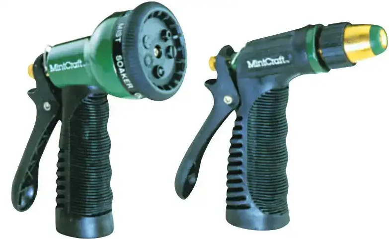 2 Piece 7 Pattern & Adjustable Grip Hose Nozzle Set