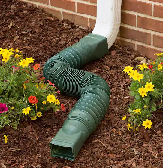 Flex A Spout 55 in. Vinyl Downspout Extension, Green