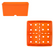 Sunpack 5" Square Pot, Orange