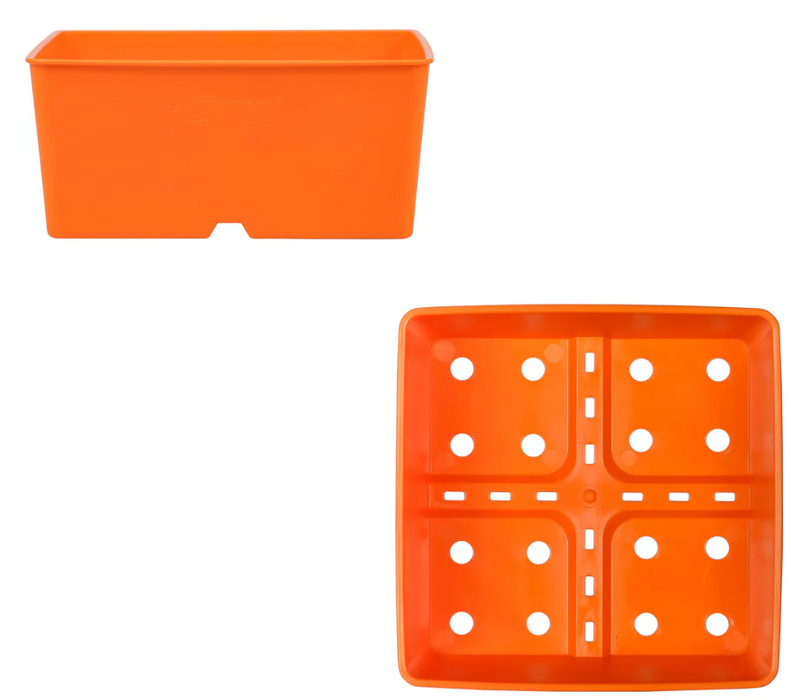 Sunpack 5" Square Pot, Orange