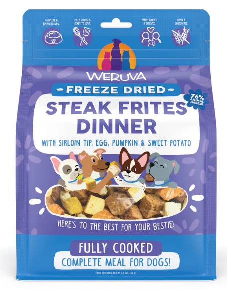 Weruva Dog Freeze Dried  Steak Frites Dinner Freeze Dried