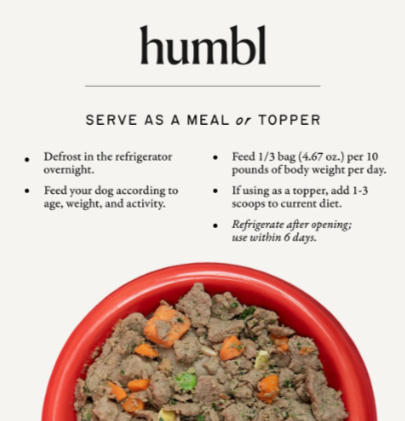 humbl Homestead Turkey Frozen Dog Food, 14oz