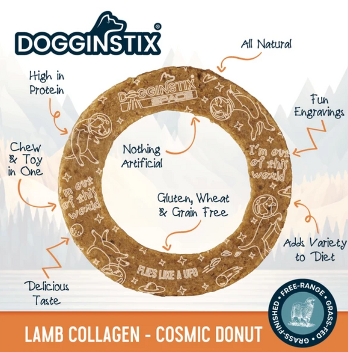 Dogginstix Lamb Collagen - Cosmic Donut Dog Chew