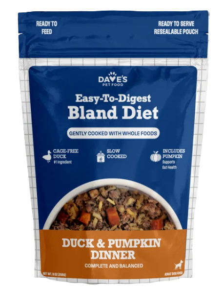 Dave's Bland Duck & Pumpkin Pouch Recipe for Dogs, 9oz