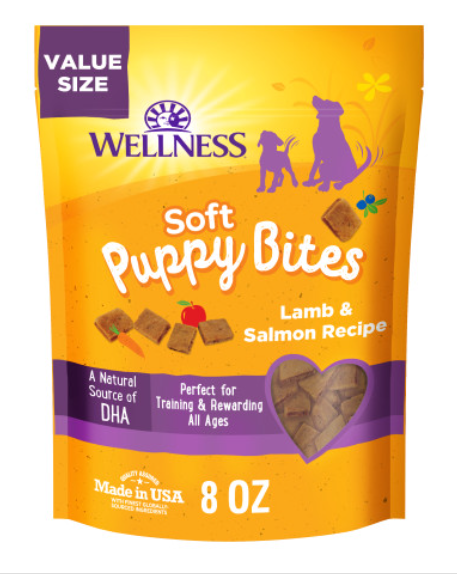 Wellness Soft Puppy Bites Lamb & Salmon Dog Treats, 8oz
