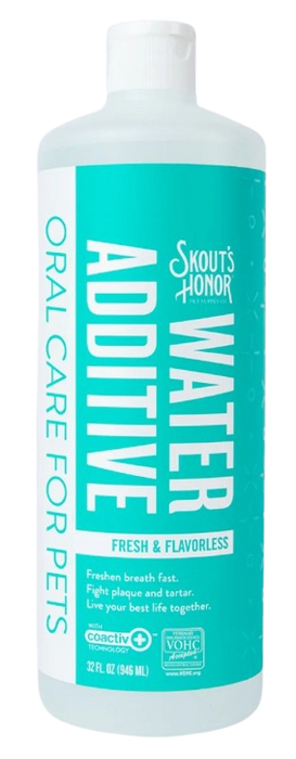 Skout's Honor Water Additive - Fresh & Flavorless for Dogs & Cats, 32oz
