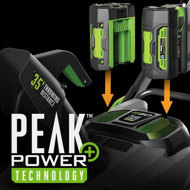 EGO 21" Single Stage Snow Blower with Peak Power (2* 5.0Ah Batteries, 320W Charger)