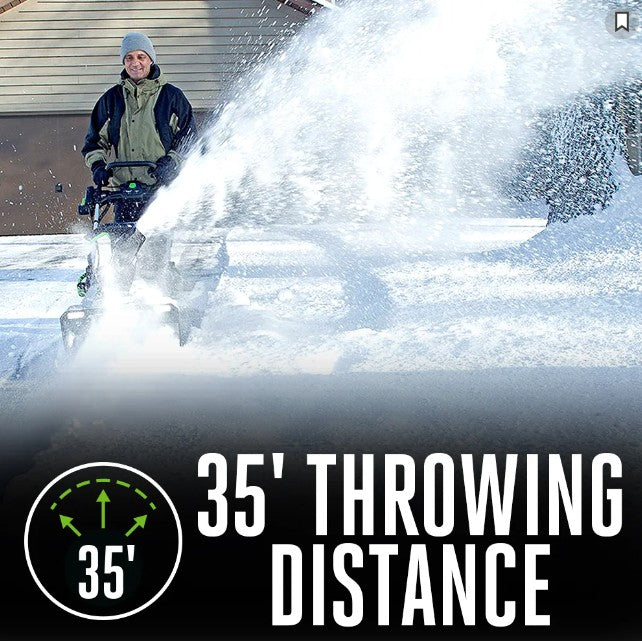 EGO 21" Single Stage Snow Blower with Peak Power (2* 5.0Ah Batteries, 320W Charger)
