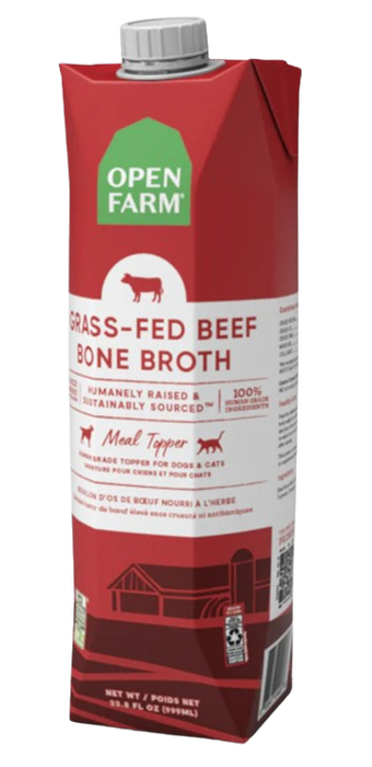 Open Farm Grass-Fed Beef Bone Broth For Dogs & Cats