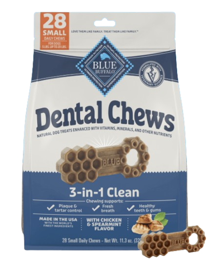 Blue Buffalo Dental Chews with Chicken & Spearmint for Dogs