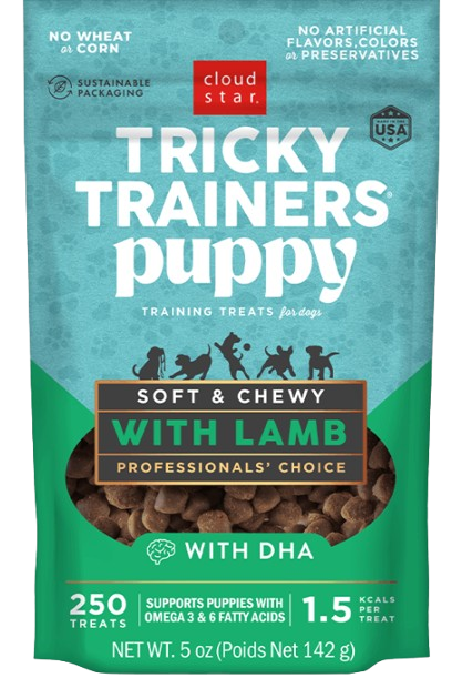 Cloud Star Tricky Trainers Puppy Mini Soft & Chewy, Lamb