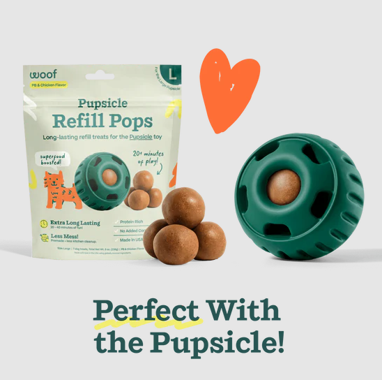 WOOF Pupsicle Pops Beef & Peanut Butter Dog Treats