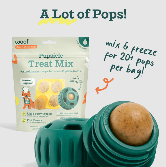 WOOF Bacon & Cheese Pupsicle Mix for Dogs, Bacon, 5.5oz