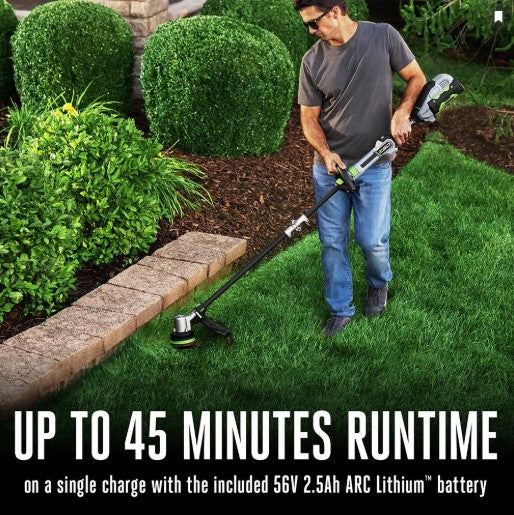 EGO 16" Powerload String Trimmer with Telescopic Carbon Fiber Shaft Kit (Includes 2.5Ah Battery, 56V Charger)