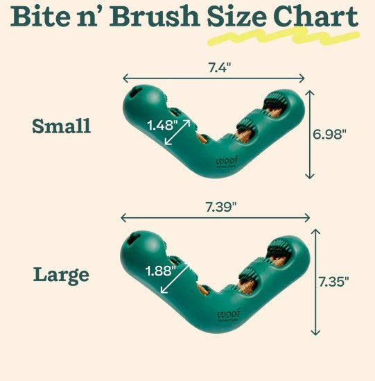 WOOF The Bite n' Brush for Dogs