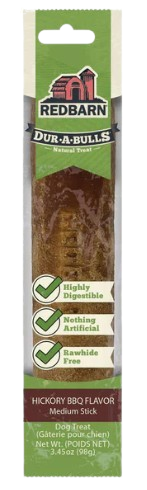 Redbarn Dur-A-Bulls Stick, Hickory BBQ Flavor, Medium