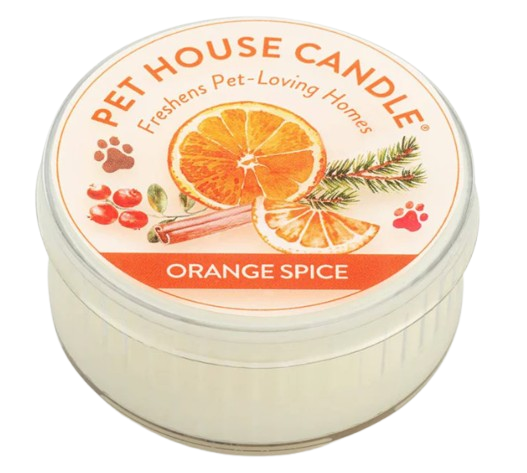 Pet House Candles, Orange Spice Mini Candle, 1.5oz